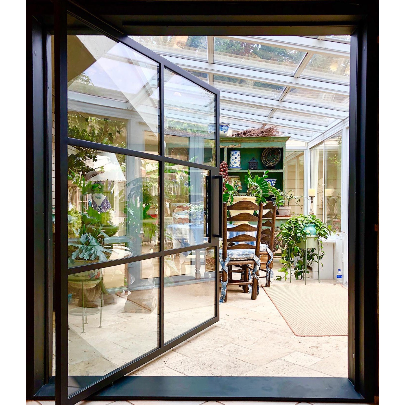 gloryirondoors iron pivot patio door with clear glass
