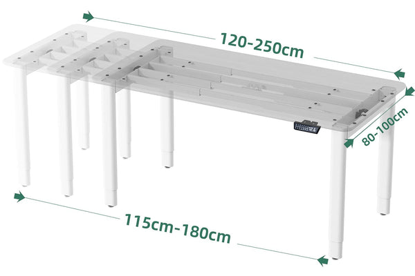 La estructura de escritorio Maidesite T2 Pro de altura regulable viene con gestión básica de cables para un escritorio limpio