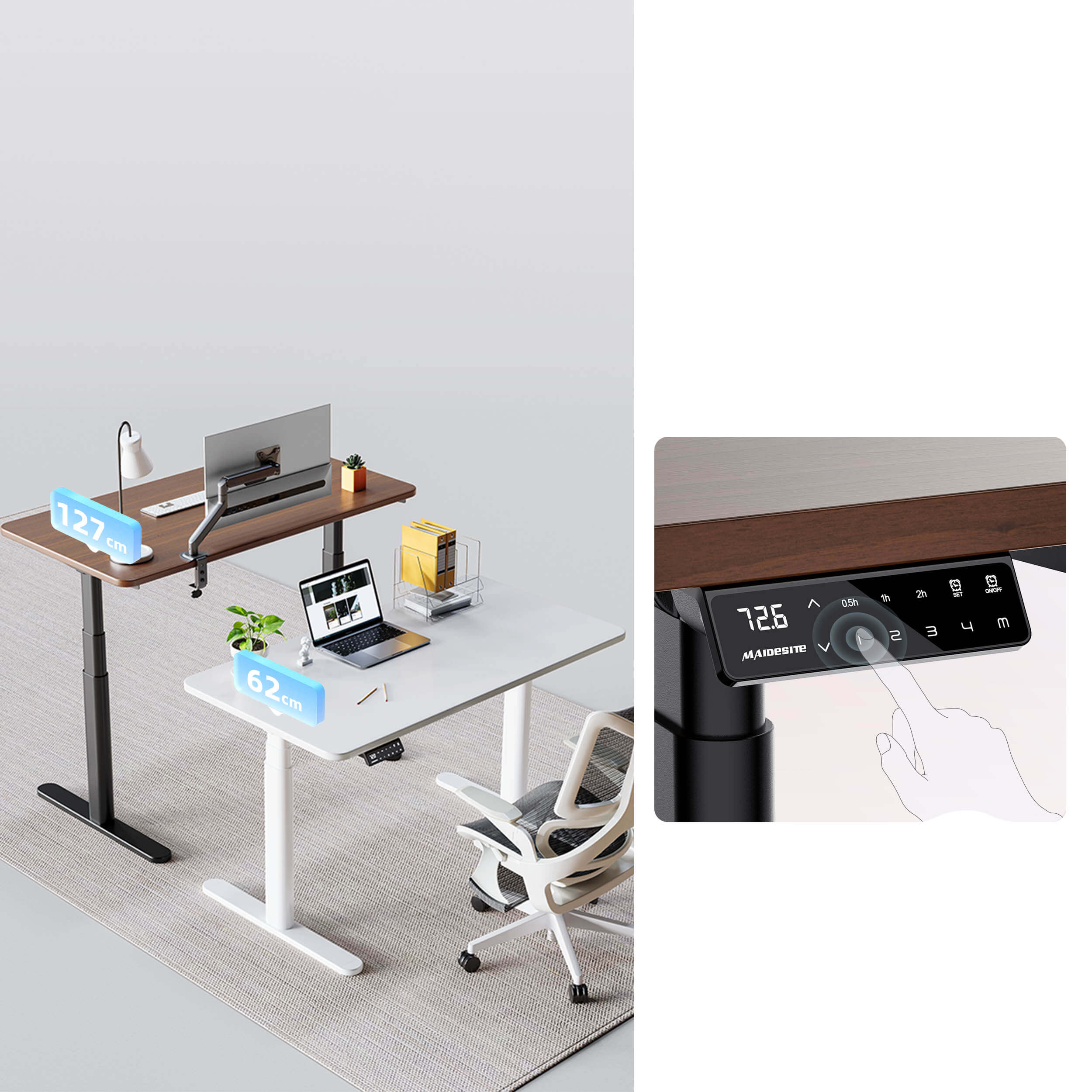 Maidesite T2 Pro Plus standing desk frame is best for people study and work from home use