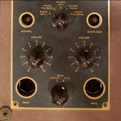 Meissner 9 1065 record player control panel