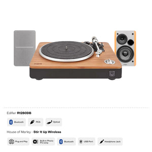 Audio-Technica AT-LP60 Fully Automatic Stereo Turntable System (Orange) w/  Accessories Bundle 