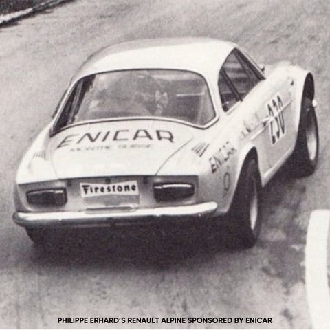 Philippe Erhard's Renault Alpine sponsored by Enicar
