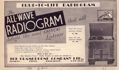 All wave radiogram ad poster