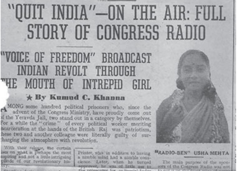 Quit india on the air news article