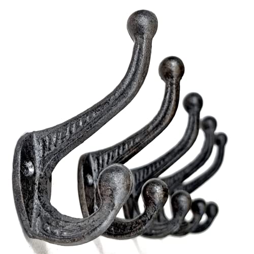 Ambipolar 5-Pack TriLeg Coat Hooks. Wall Mounted, Heavy Duty Decorativ –  Ambipolarpro