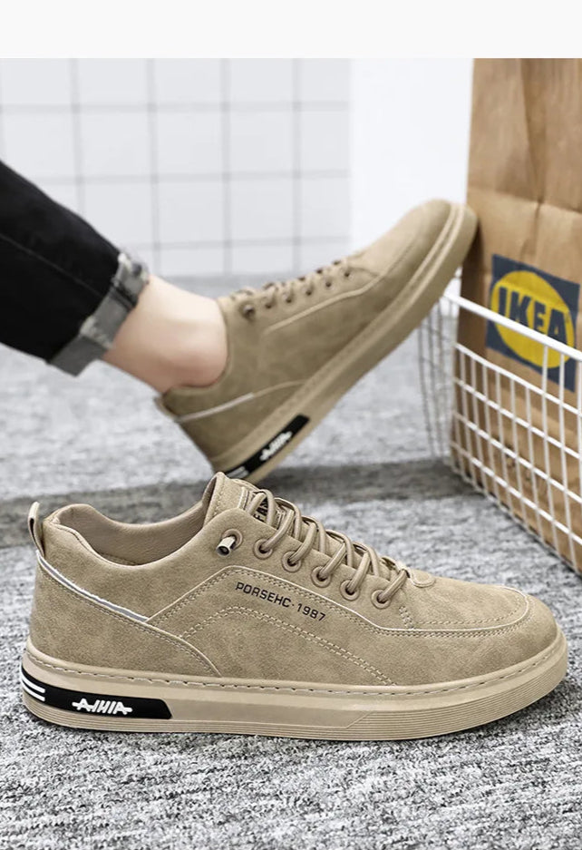 Tênis Masculino Casual de Couro PU