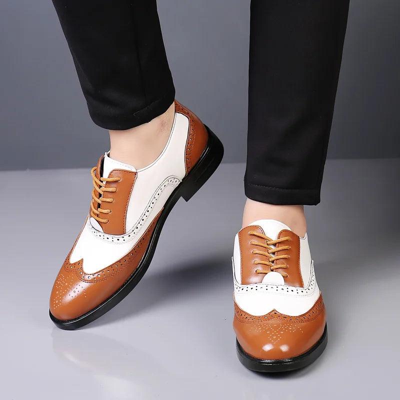 Sapato Masculino Social Brogues de Couro