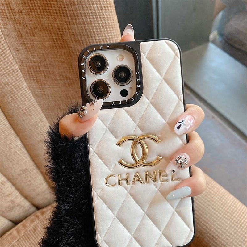 Chanel Quilted iPhone X Phone Case Black Caviar Gold Hardware  Coco  Approved Studio