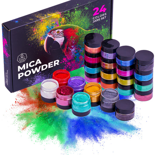 ALEXES Chameleon Mica Powder - Epoxy Resin Color Pigment Powder - Color  Shift Mica Powder - Epoxy Resin Pigment Powder 8 Colors Jars Se