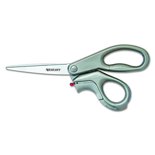 Westcott 13402 Scissors, All-Purpose Bent Scissors for Office and Home,  Black, 3 Pack