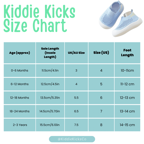 How to Measure Your Child's Foot Size – Kiddie Kicks Co