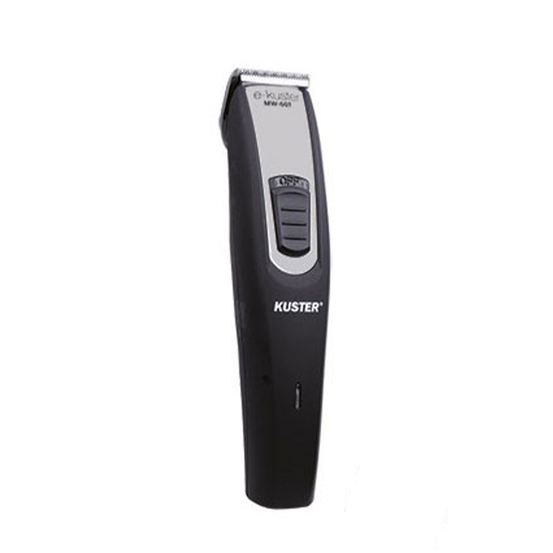 Black hair trimmer on a white background.