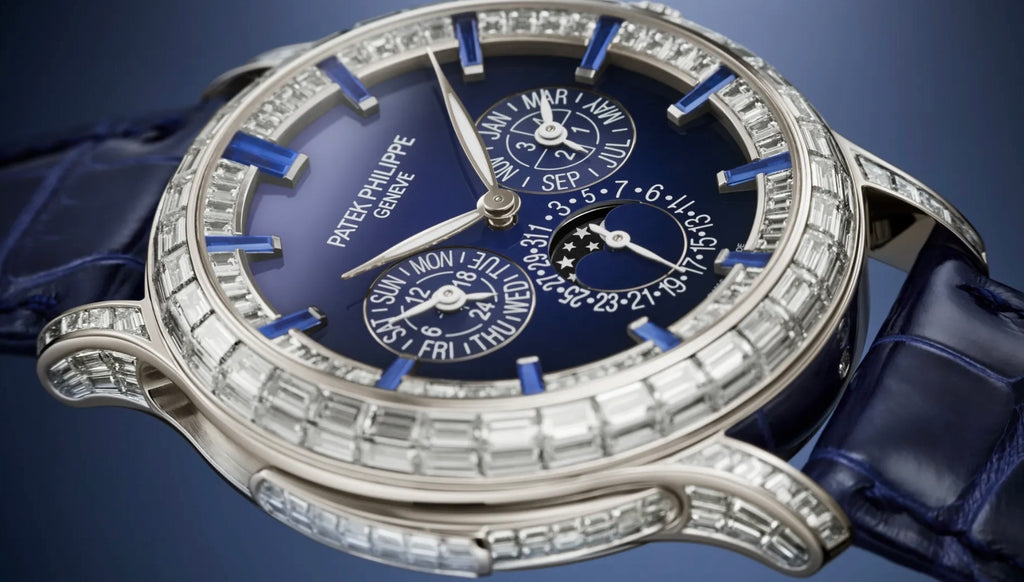 Patek Philippe blue mechanical watch