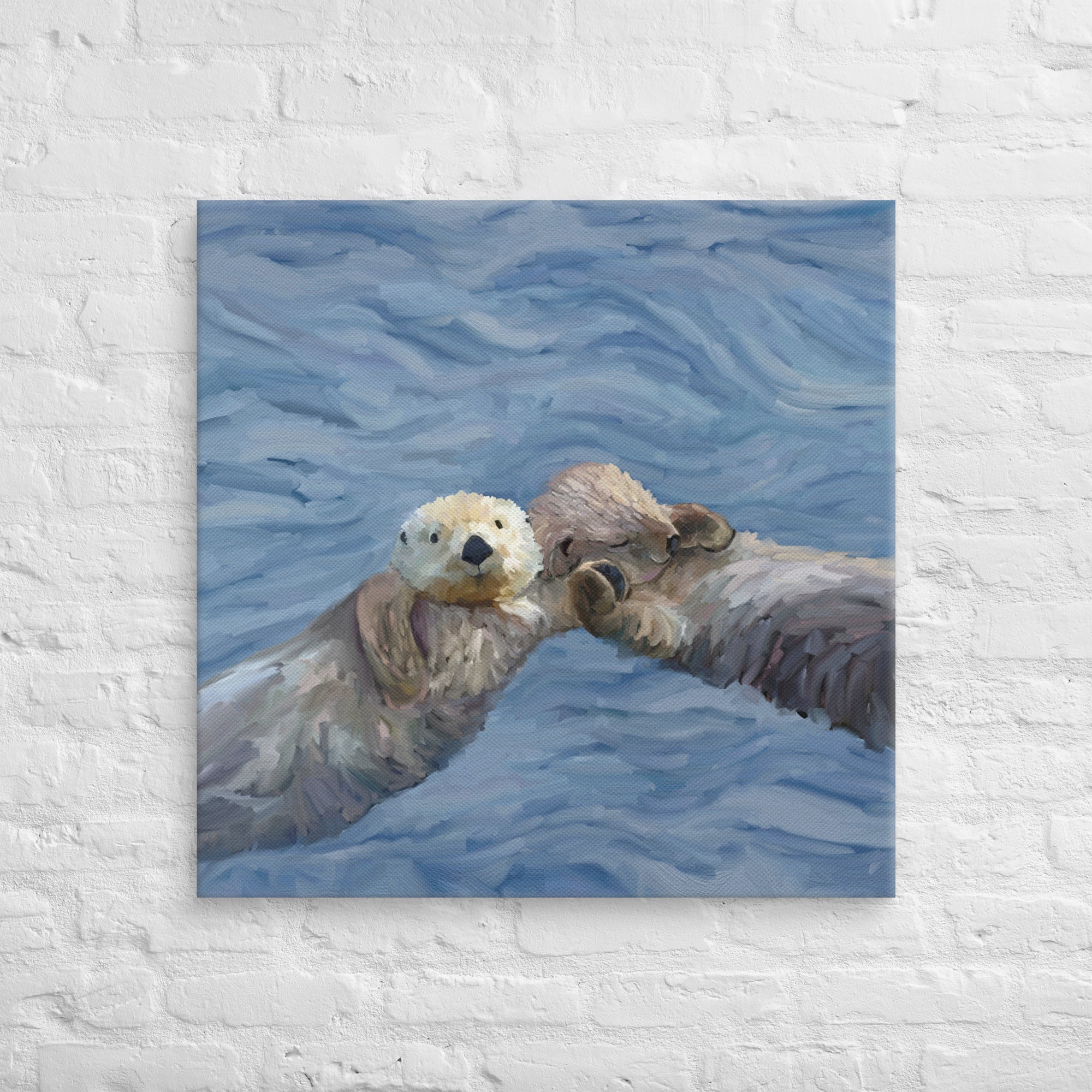 Otter Play 4 Canvas Wrap