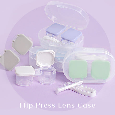 Unicornlens Flip Press Lens Case (Clear) - - Colored Contact Lenses , Colored Contacts , Glasses