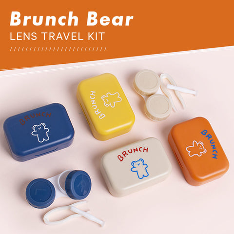 Unicornlens Brunch Bear Lens Travel Kit (Beige) - - Colored Contact Lenses , Colored Contacts , Glasses