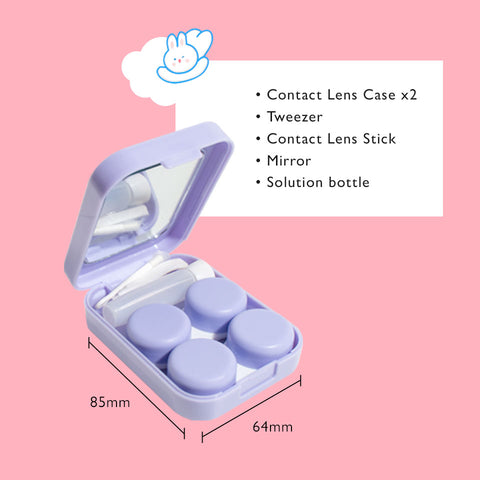 Unicornlens Purple Bunny Travel Kit (Happy) - - Colored Contact Lenses , Colored Contacts , Glasses