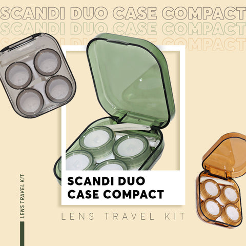 Unicornlens Scandi Duo Case Compact Lens Travel Kit (Brown) - - Colored Contact Lenses , Colored Contacts , Glasses