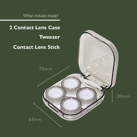 Unicornlens Scandi Duo Case Compact Lens Travel Kit (Green) - - Colored Contact Lenses , Colored Contacts , Glasses