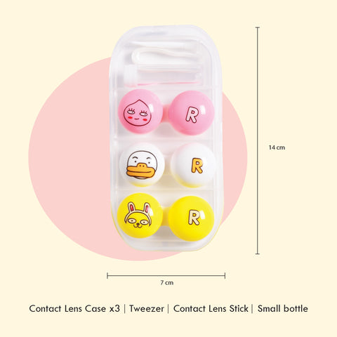 3 Pair Type Lens Storage Organizer (Kakao Friends) - - Colored Contact Lenses , Colored Contacts , Glasses