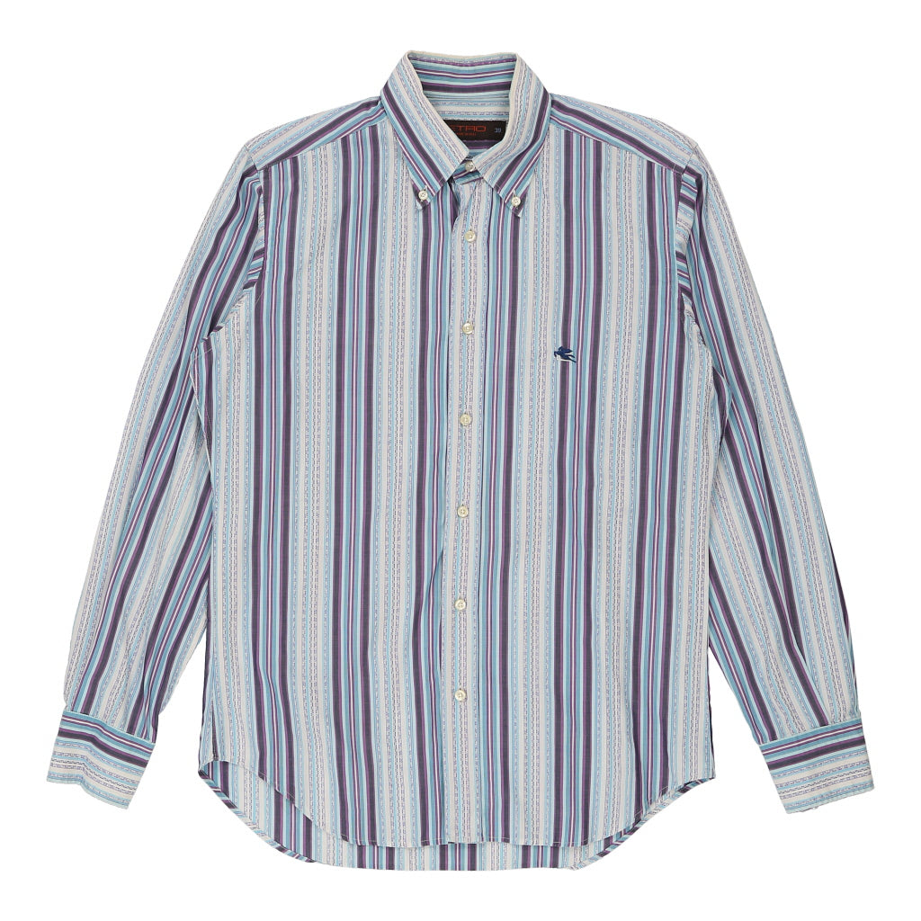 Etro Striped Shirt - Small Brown Silk – Preloveddesigner.com