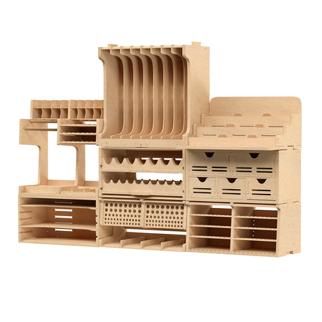 Bucasso GK11 Wooden Model Paint Organizer, Material for 35 Paint Bottl