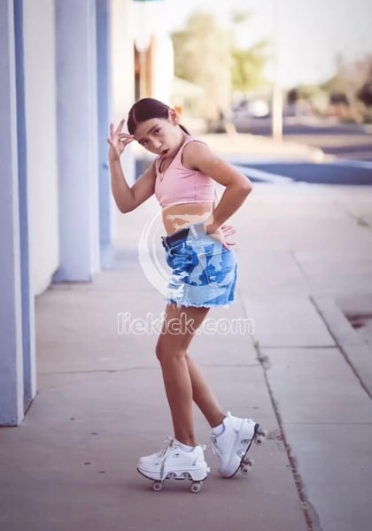 Two girls in Kick Speed  roller shoes