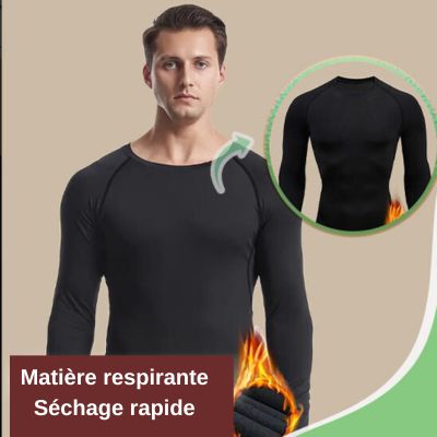 T-shirt sport homme manche longue respirant