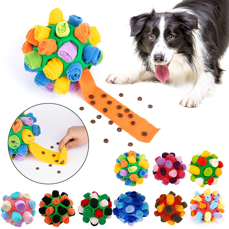 Snuffle Ball for Dogs: A Portable Puzzle Toy -  Engage, Train, and Feed Your Pet! Dog Toys for Boredom