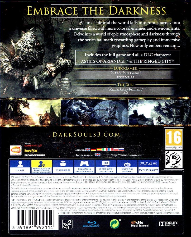 Dark Souls Iii The Fire Fades Edition Ps4