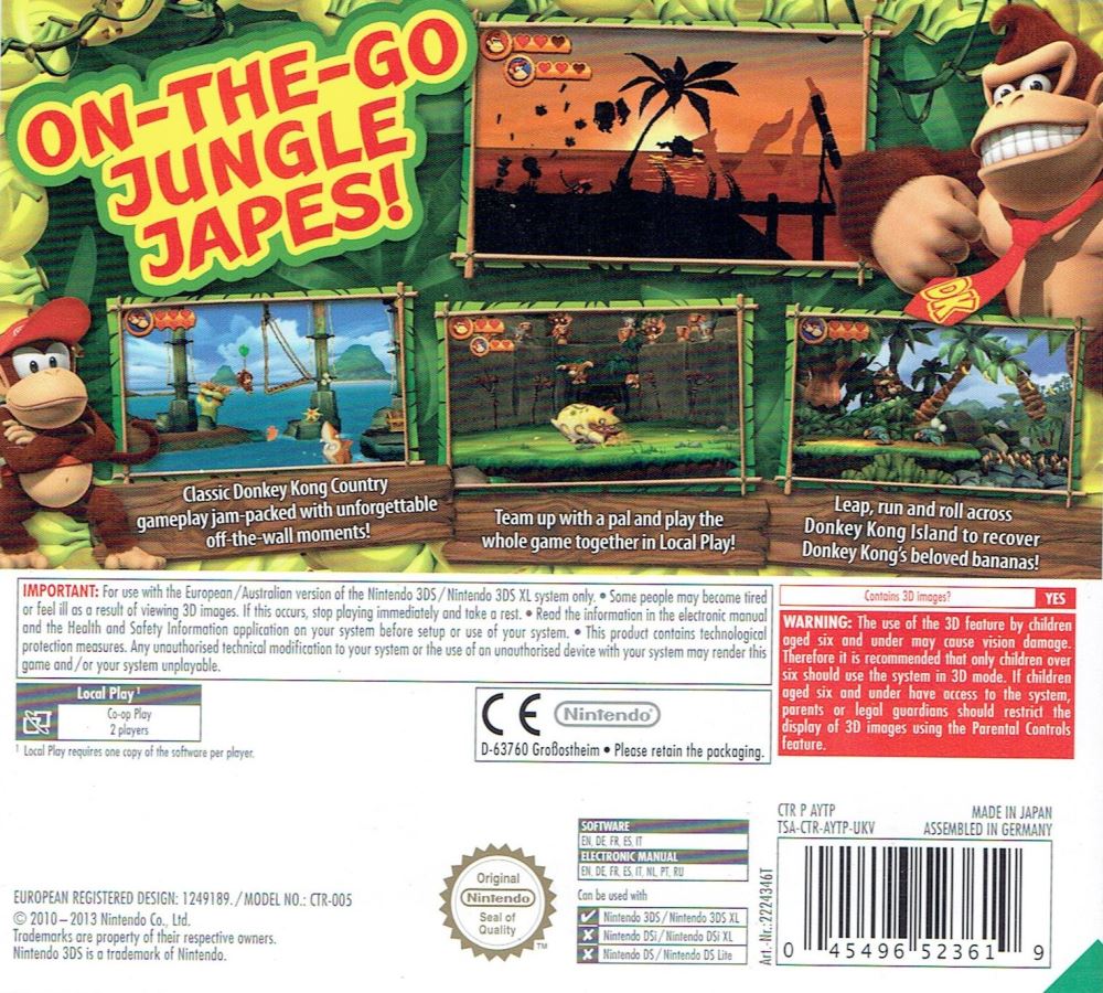 donkey kong country returns 3ds