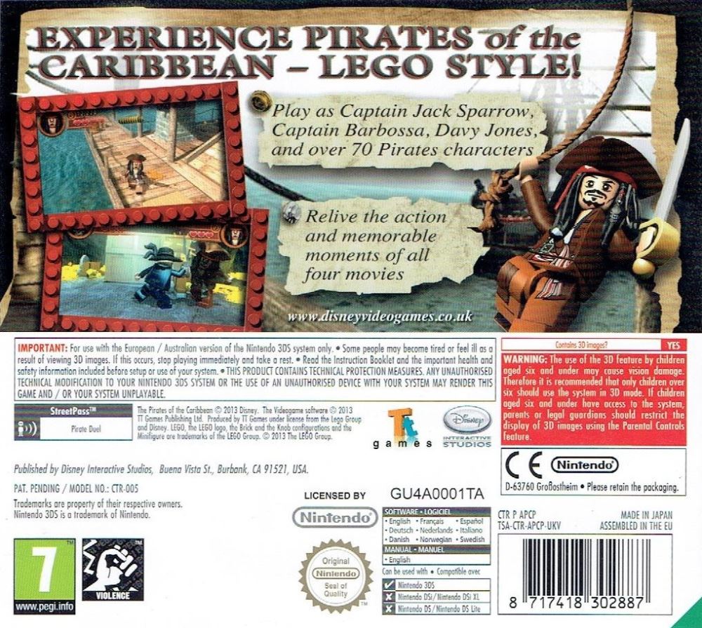 lego pirates of the caribbean 3ds walkthrough