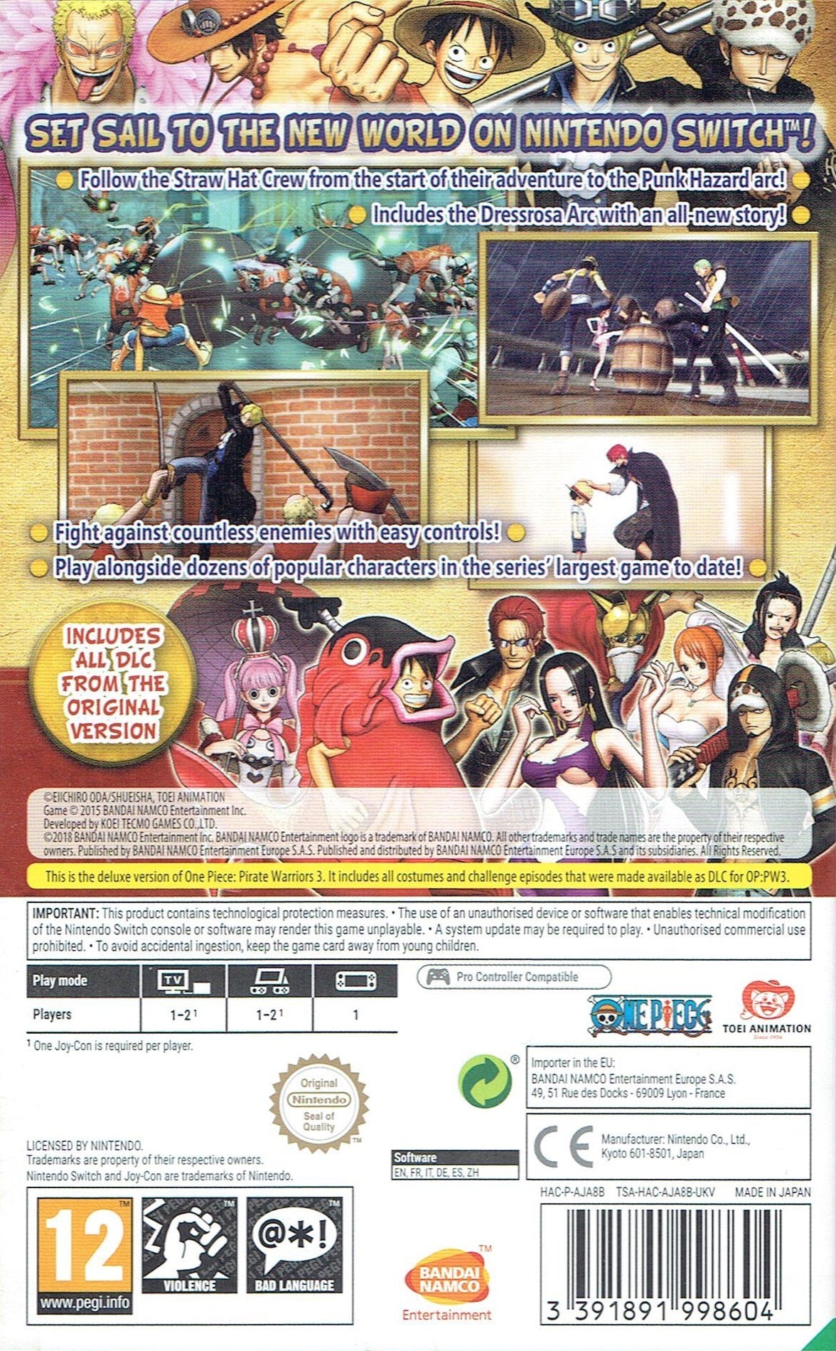 one piece pirate warriors 3 deluxe edition switch