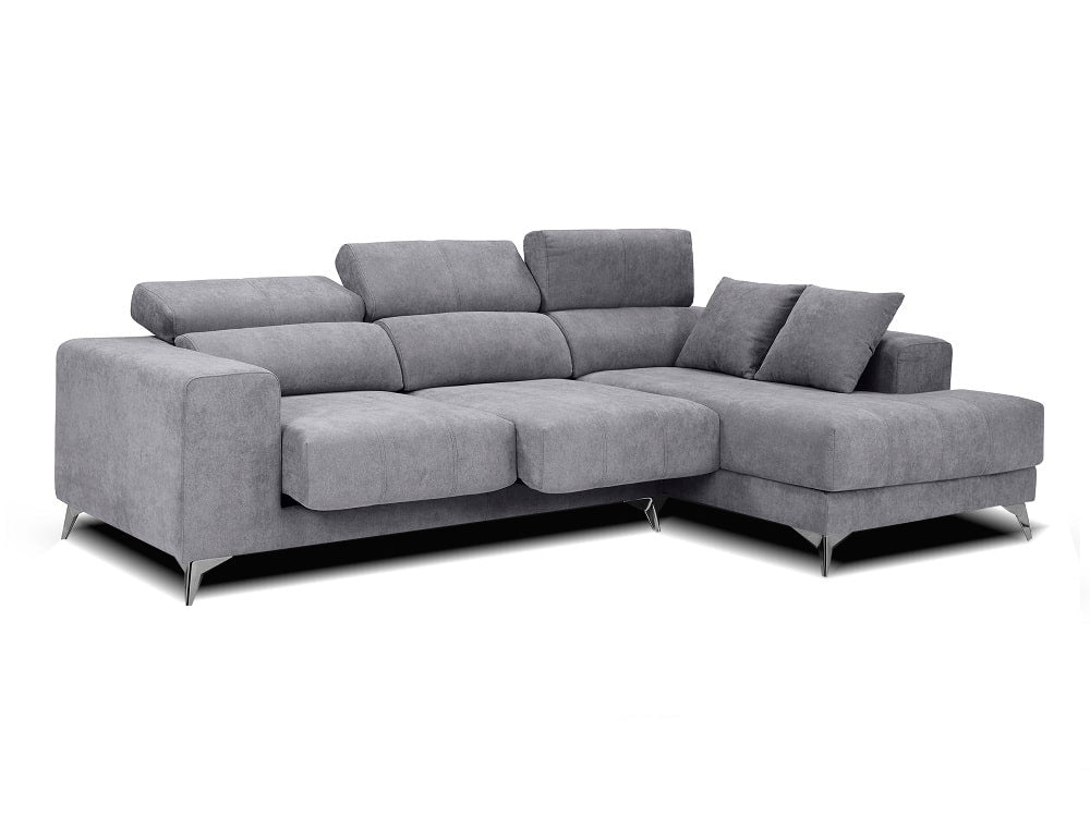 Mesa de jardín rectangular 150 cm / 180 cm, color gris, acero - Dominica -  Don Baraton: tienda de sofás, colchones y muebles