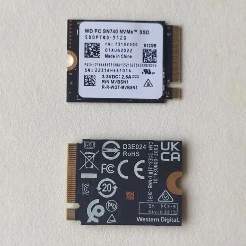 Western Digital WD SN740/SN530 SSD for Microsoft Surface Pro X