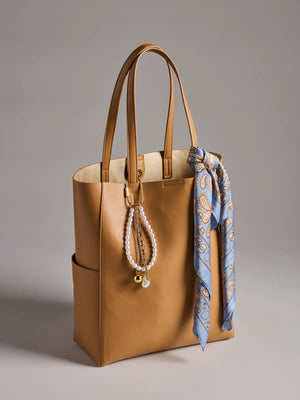 Wyatt Paisley Print Scarf - Gold+Oak