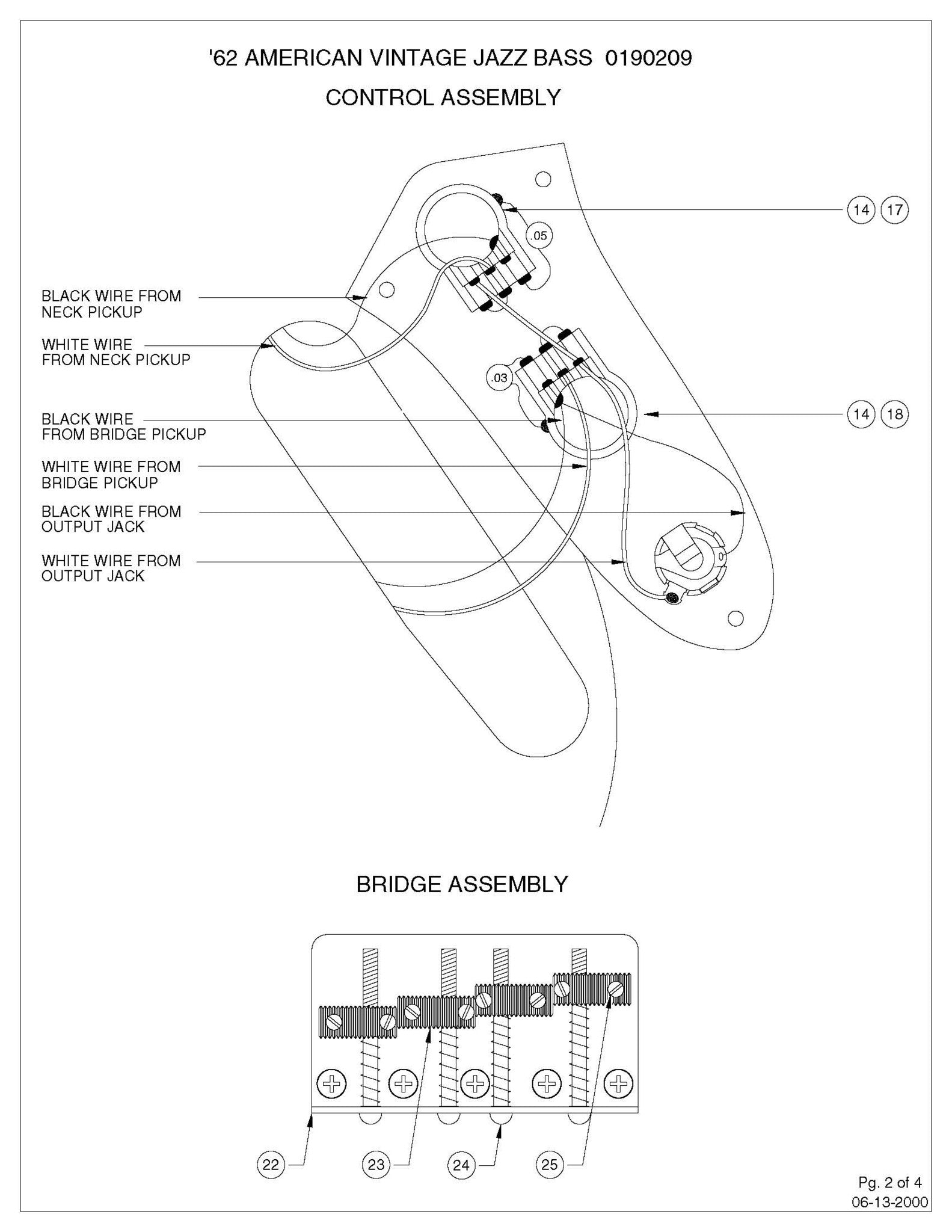 Diagrams - Jazz Bass Concentric - Sigler Music