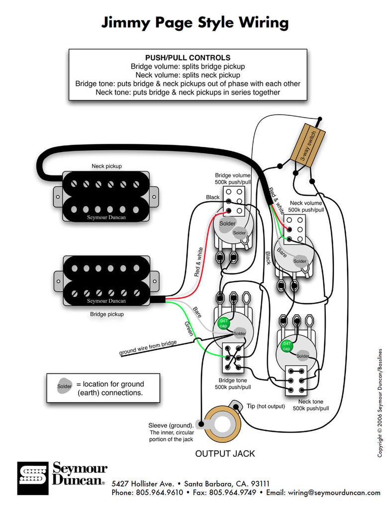 Diagrams - Les Paul Jimmy Page – Sigler Music