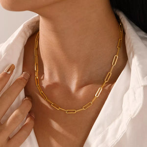 18K Gold-Plated Chain Necklace - afeathersboutique