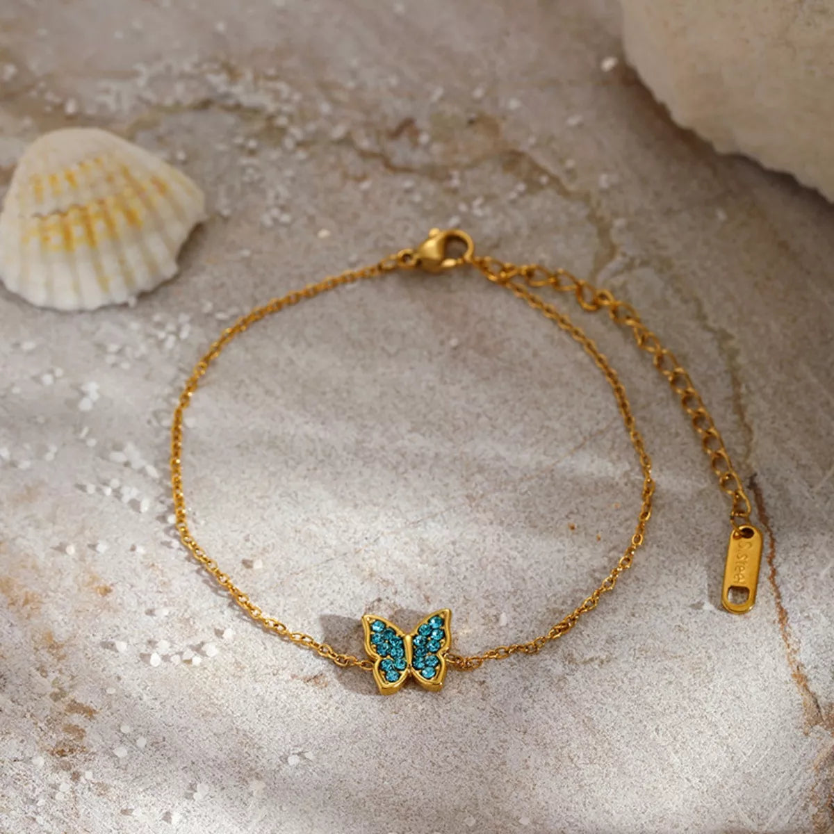 18K Gold-Plated Butterfly Adjustable Bracelet