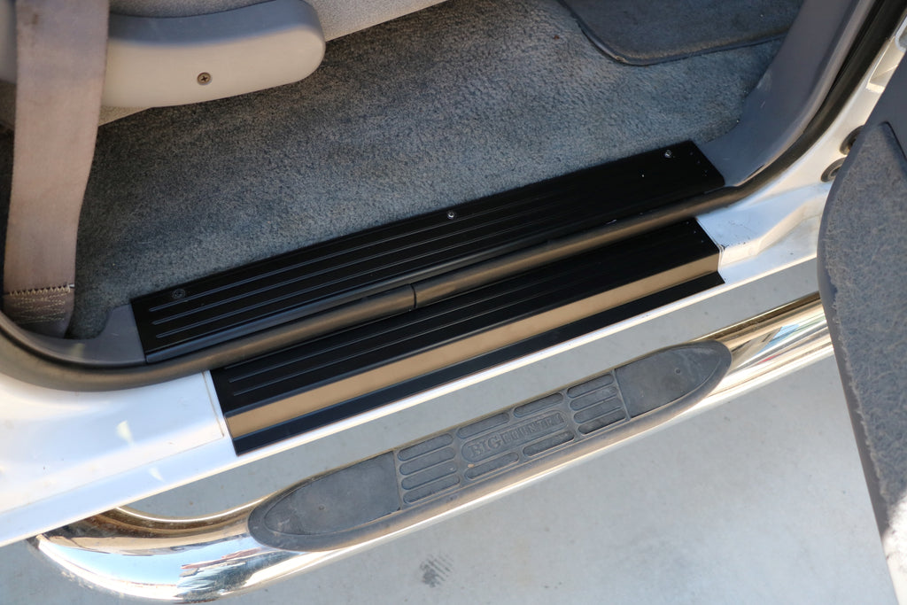 It’s amazing what something so simple can do to the looks and presentability of a vehicle. The new OBS Solutions sill and scuff plates fit perfectly, and with the simple formed ridges offers a sturdy and durable entry point for both the driver and passengers.