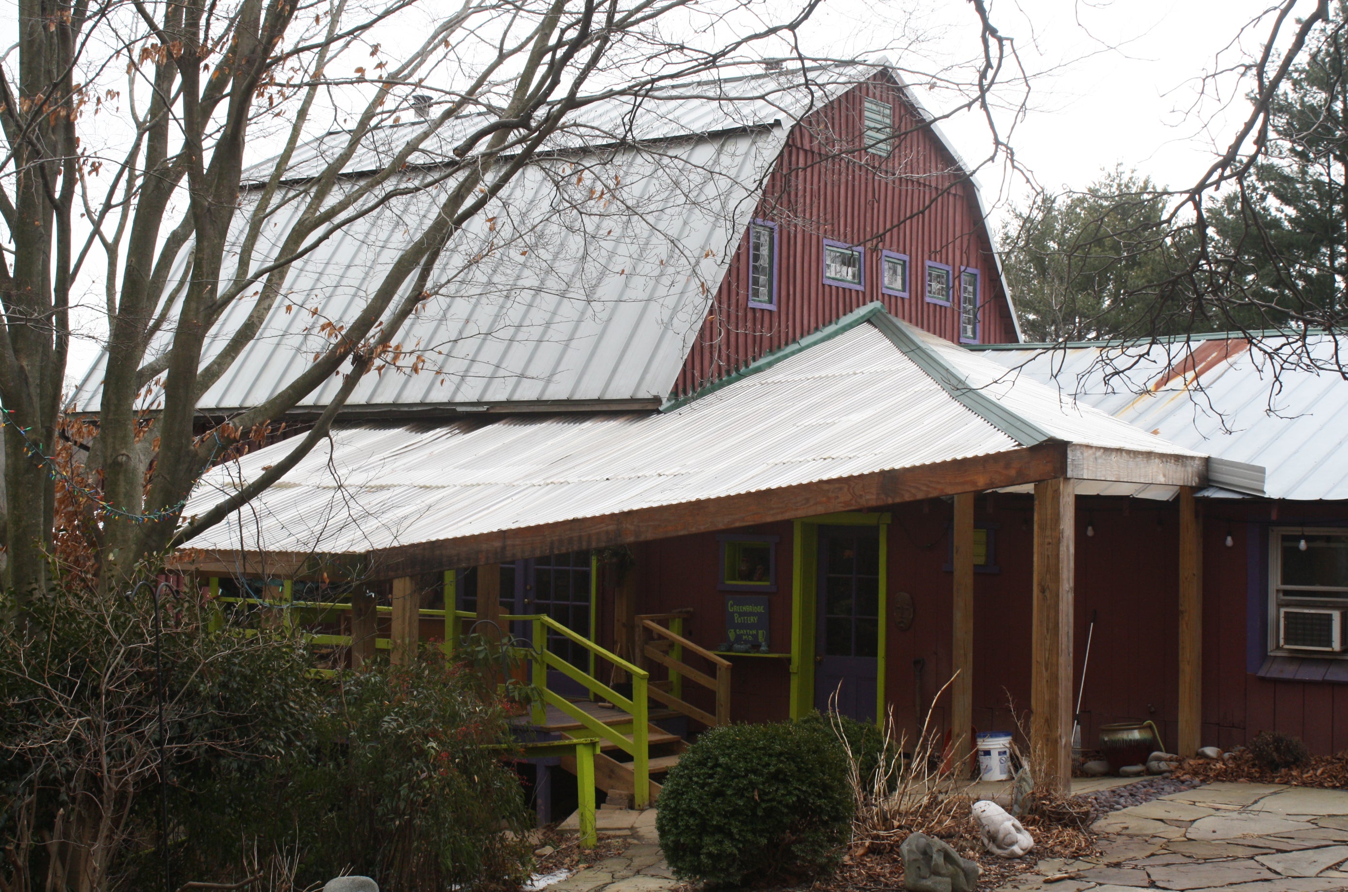 Exterior of Greenbridge Pottery in Dayton, Maryland