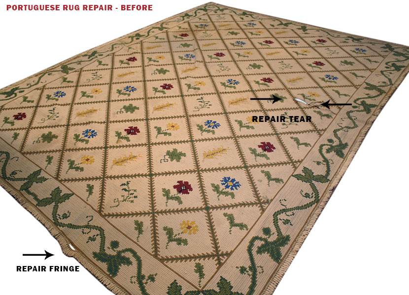 Portuguese rug repair - Main Street Oriental Rugs