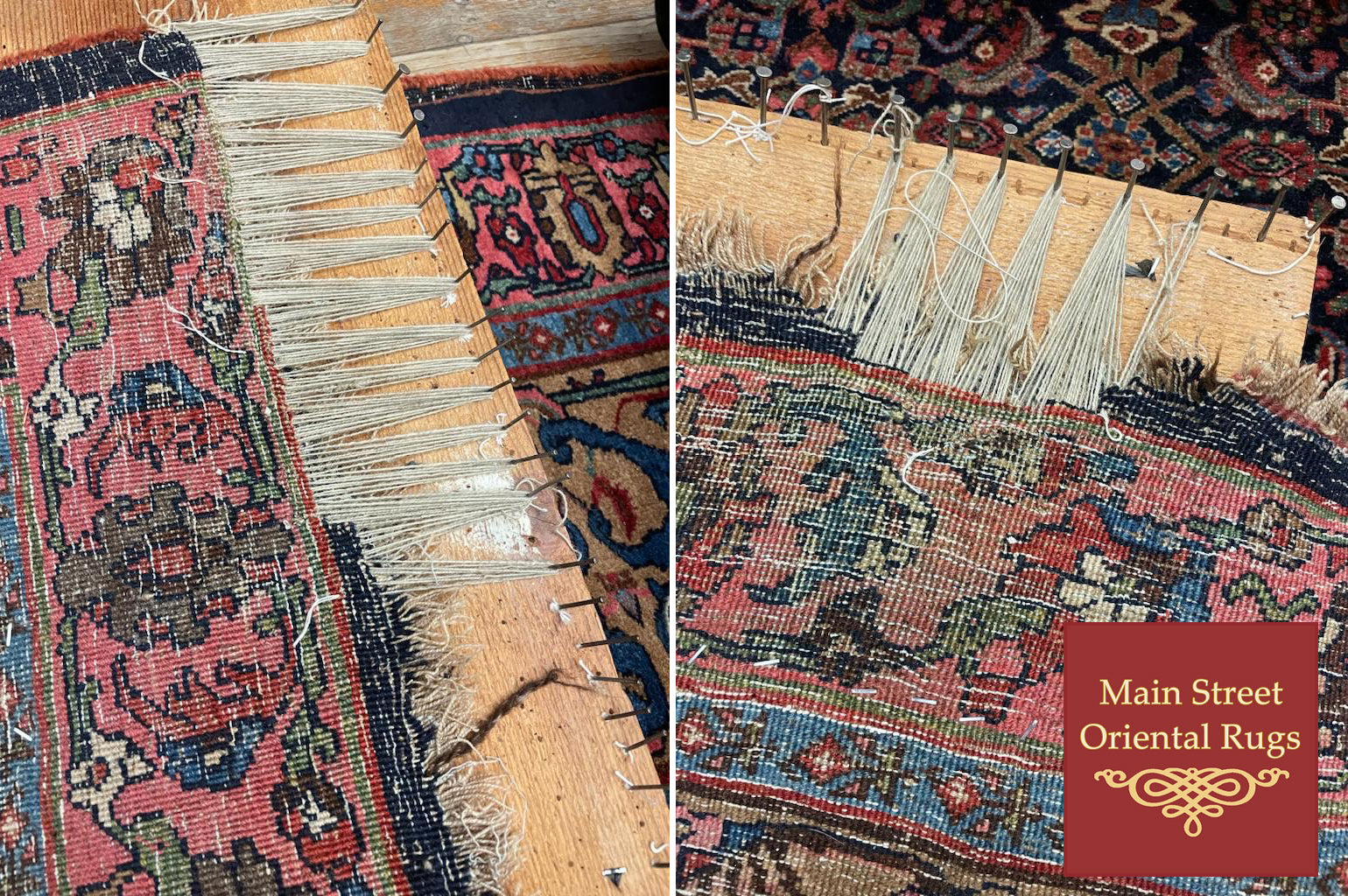 Full rug restoration for antique Persian Bidjar rug at Maryland State House