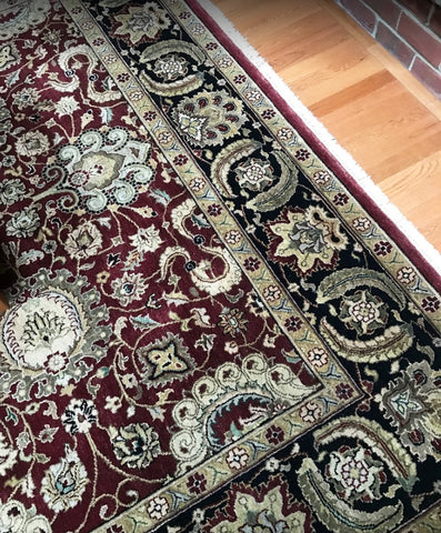 Hand-knotted wool rug in Maryland home