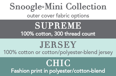 Snoogle Mini Collection Cover Fabric Options