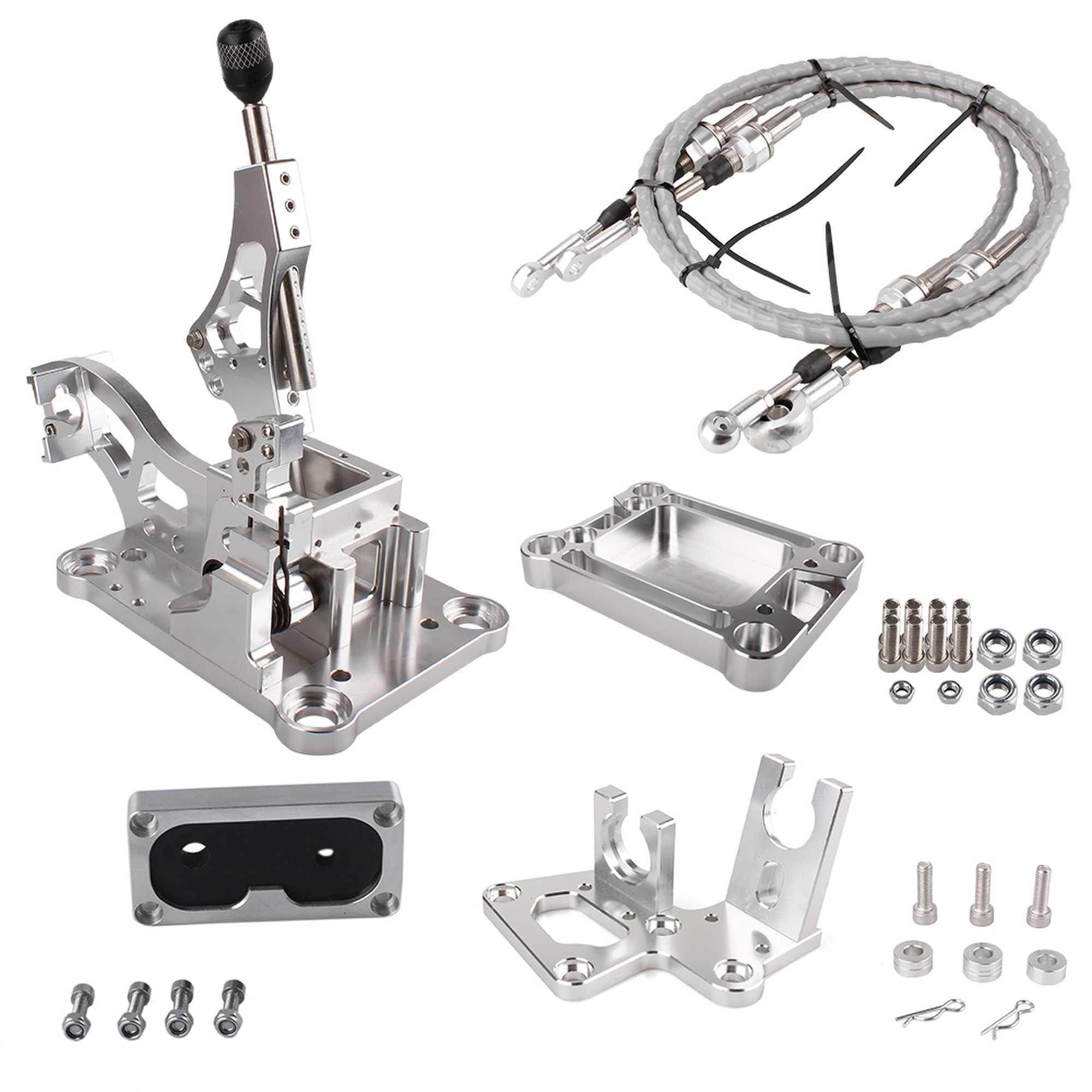 RASTP Billet Shifter Box Shifter Cable Bracket Transmission Set for K20 K24 K Swap EG EK K-Series Civic
