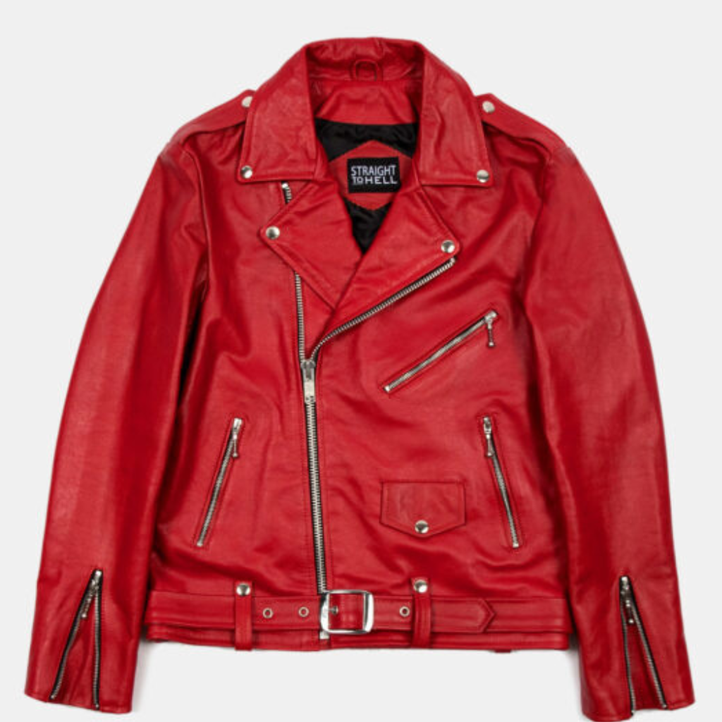 COMMANDO – BLOOD RED LEATHER JACKET