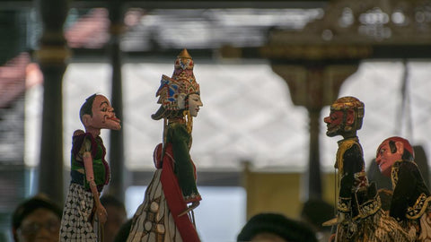 Marionnettes de théâtre balinais du Wayang Golek
