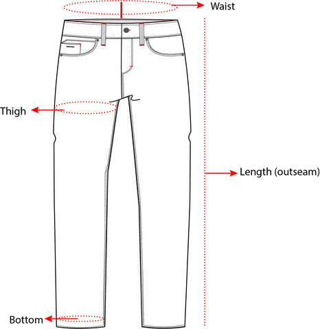 Urbaro Men's Jeans Size Chart – URBARO